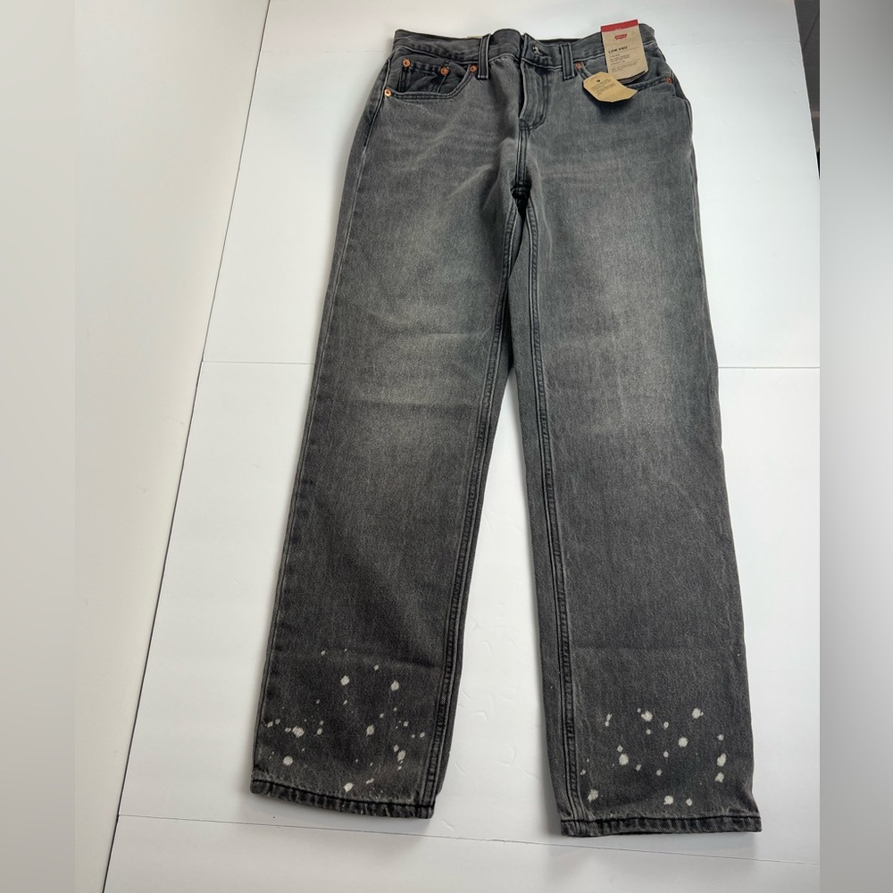 Levi's Women's Low Pro Straight‎ Mid Rise Grey Wash Denim Jeans Size 26 NWT - Picture 3 of 11